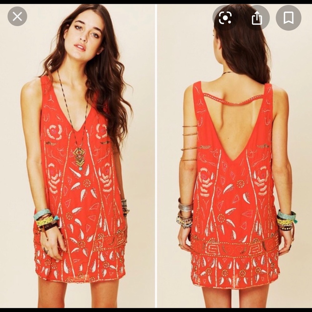 Free People Embellished Mini Dress